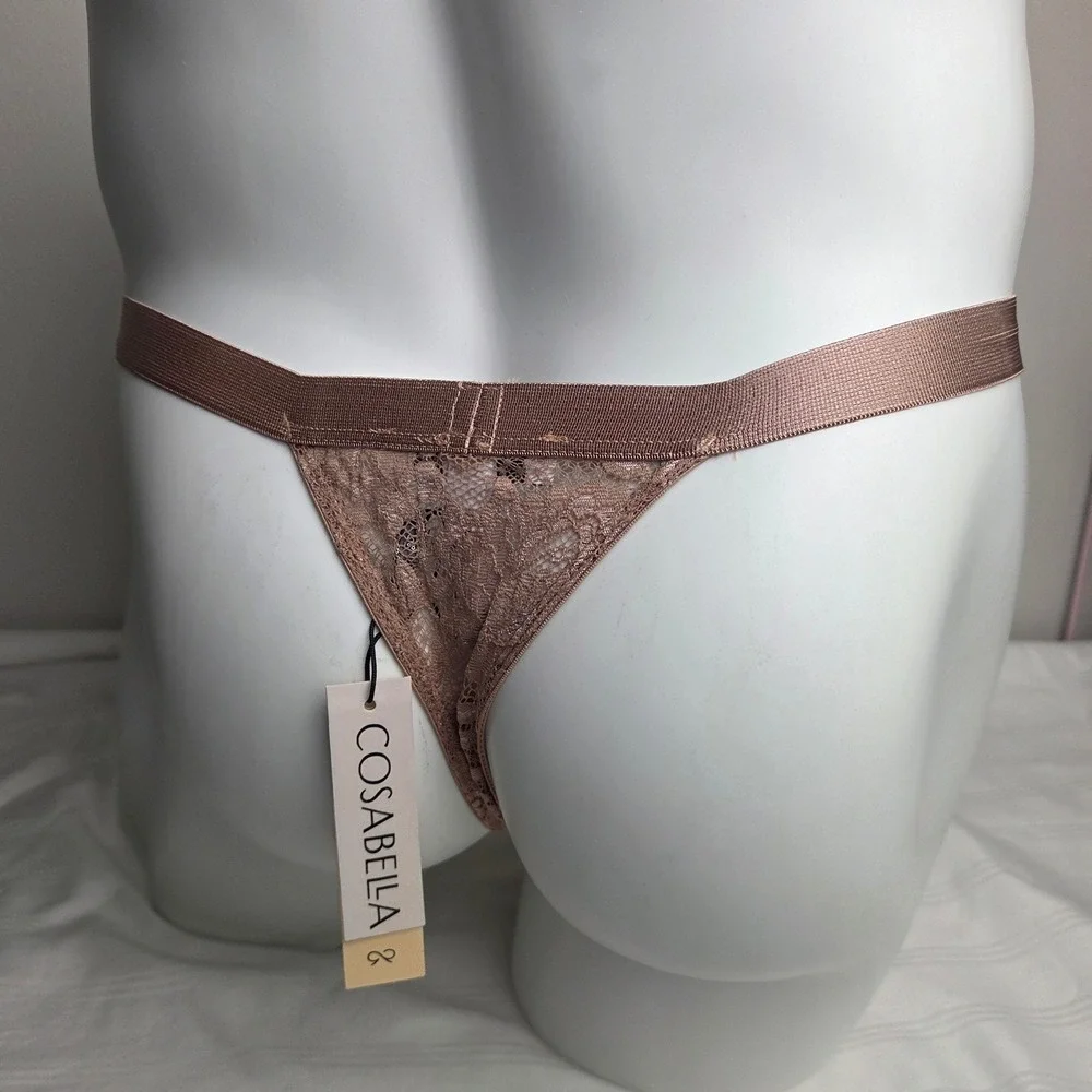 Cosabella Men's Luxury Italian Lace Thong Taupe Designer Underwear XL